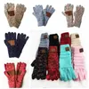 Regalo de Navidad CC guante de punto con pantalla táctil capacitivo para mujer guantes de lana cálidos de invierno antideslizantes de punto Telededos al aire libre