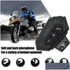 Motorcycle Intercom Bt-12 12S Helmet Wireless Bluetooth 5.0 Headphone Hands Headset Stereo Music Anti-Interference Waterproof Drop Del Dhv8H