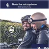 دراجة نارية Intercond Fodsports 2 PCS M1-S Plus Helmet Bluetooth Headset 8 Riders Wireless Interphone FM Sharing Drop Droviour Aut DH95P