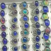 30 pcs/lot hommes femmes changer de couleur humeur anneau émotionnel sensible à la température émaillé mâle femelle mode anneau ton argent alliage rétro Vintage bijoux en gros Lot