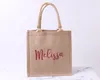 Shopping Bags Personalized Burlap Tote - Day Ever Wedding Welcome Bag Beach Jute Gift Favor Bridesmaid Bachelorette Sleepover Birthday