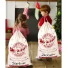 Özel Satışlar Noel Santa Çuval Geyik Drawstring Canvas Santa Bag Yeni Yıl Noel Dekorasyonları Ev Çorapları Hediye Çantası 914