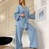 Mulheres sleepwear japonês quimono conjunto 100% algodão roupão sexy pijama de duas peças solto suor vapor terno serviço doméstico conjunto moda sleepwear 230914