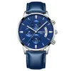 Nibosi Brand Quartz Chronograph Utmärkt Mens Watches rostfritt stål Band Watch Luminous Date Life Waterproof Stylish Man Wristw258f