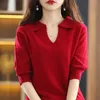 Women's Sweaters Women Knitted All-match Solid Sweaters Autumn Winter Warm Clothing Stylish Sexy Loose Casual Long Sleeve V-Neck Pullovers Tops 230912