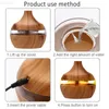 Humidifiers 300ml Aroma Essential Oil Diffuser Ultrasonic Cool Mist Humidifier Air Purifier 7 Color Change LED Night light Wood Grain for Office Home Car L230914