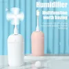 Humidifiers Portable 420ml Air Humidifier Aroma Oil Humidificador for Home Car USB Cool Mist Sprayer with Colorful Soft Night Light Purifier L230914