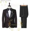 Herrenanzüge Blazer 2022 Luxus Mode Plaid Bräutigam Smoking Zweireiher Männer Anzüge Für Hochzeit Männlich Party Kleid Kostüm Homme (jacke + Hosen) L230914
