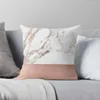 Federa elastica per cuscino in marmo oro rosa e lamina per federe per divani, cuscini di lusso