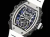 RicharMilles zegarek luksusowy mechaniczny ruch mechaniczny ceramiczny gumowy pasek Pasek sportowy sportowy styl czasu kodu pomiarowego Tabela tytan RM72-01 LY