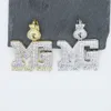 Подвеска в виде мешка с деньгами в стиле хип-хоп, полная бриллиантов, золото, розовое золото, буквы Mg, ожерелье
