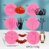 Halloween Cake Mold Hand Pumpkin Owl Spider Branch Form Silicone Mold Baking Tool 122075 ZZ