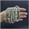 Other Jewelry Sets Yoga Natural Stones Strand Bracelet Morganite Amethyst Amazonite Gemstone Beads Healing Crystal Stretch Bracelets F Dhpc1