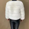 Manteau en fausse fourrure pour femme, veste courte moelleuse de haute qualité, à la mode, automne-hiver, 2023