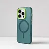 Luxe Voor Magsafe Draadloos Opladen Magnetische Case Voor iPhone 15 14 Plus 13 12 11 Pro Max Clear Matte bumper Shockproof Cover