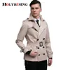 Homens Trench Coats Primavera Homens Trench Coat Dupla Breasted Mens Casaco Clássico Slim Casaco Inglaterra Roupas 18221 Holyrising 230914