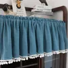 Cortina de tule coreano metade para cozinha sheer voile janela valance café curto porta do armário cortinas decorativas