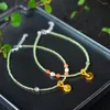 Anklets 5A S925 Sterling Silver Natural Crystal Peridot Anklet Adjustable