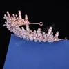 Goldfarbene Strassperlen Brautkronen Tiaras Stirnband Kristall Diadem Krone Hochzeit Haarschmuck