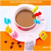 Coffee Tea Tools Cute Snail Squirrel Shape Sile Bag Holder Cup Mug Clip Candy Colors Gift Set Good Teas Infuser 5 Dbc Drop Deliver Dhbal