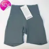 Ll Lemens High midja Yoga Shorts Slim Fit Butt Lift Gym Running Quick Dry Breatble High Elastic Fitness Lady Outdoor Sport