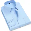 Men's Casual Shirts Dress Long Sleeved Shirt Twill White Blue Gray Black Male For Men Social Brand 6XL 7XL 8XL 9XL Gozbkf 230912