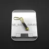 Porte-clés 2 styles Mini couteau automatique à ouverture rapide 440 lame poignée en acrylique porte-clés décoration pendentif outil de déballage cool x0914