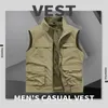 Gilets pour hommes Biker Chasse Gilet Motocycliste Manteau Été pour hommes Homme Moto Travail Mesh Veste sans manches Denim Pêche Vêtements Poches 230914