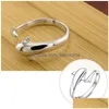 Band Rings Sier Dolphin Animal Open Adjustable Ring Finger Nail For Women Children Fashion Jewelry Will And Sandy Drop Delivery Dh1Pa