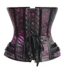 Femmes sexy noir steampunk corset overbust gothique vêtements korsett body shaper corselet corpete espartilho257y