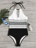 Женские купальники, сексуальное бикини 2023, женский купальник, бандажный комплект, женский топ с лямкой на шее, бразильский купальный костюм, бикини