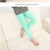 Kinder Mädchen Hosen Frühling Herbst Candy Farbe Elastische Bleistift Hose Kind Feste Leggings Für 2-11Y Kinder Kleidung