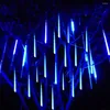 Strings 30CM LED Solar Christmas Lights Outdoor Meteor Shower Falling Rain Snowfall For Holiday Wedding Decoration