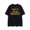 Galleries Dept Harajuku 23SS Spring Vintage Washed Broken Letters Tryckt logotyp T -shirt Löst överdimensionerad Hip Hop Unisex Short Sleeve Tees 01