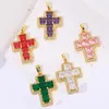 Charms Juya 18K Echt Vergulde Religieuze Rozenkrans Sieraden Componenten Handgemaakte Zirconia Katholieke Christelijke Kruisen Levert