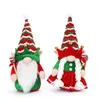 Decorações de natal casal elfo figura exibição papai noel boneca sem rosto festa festiva ornamentos de natal presentes de natal