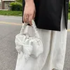 Sacs de soirée MBTI élégant plissé femmes sac à main pur blanc mode arc designer sac à bandoulière chaîne en cuir pu petites dames sac à bandoulière