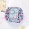 Sacs de rangement Sac cosmétique Magic Cosmetics Pochette pliante maquillage portable voyage débris lavage femmes organisateur livraison directe maison jardin Dhzxe