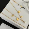 Fashion Designer Jewelry Gold Plated Silver Pendant Necklace Choker High-end Copper Brand Letter Links Chains NecklaceS Wedding Christmas Gift Jewellery