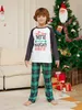 Xmas letter Pajamas Christmas Matching Pajamas Set Home Clothing Mother Daughter Father Son Rompers Sleepwear dog Outfit