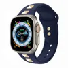 Bracelet en Silicone pour Apple Watch Ultra2, 49mm 44mm 45mm 42mm 41mm 42mm 38mm, Design à rivets, Bracelet de Sport pour montre série 9 8 7 6