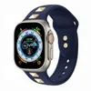 Pulseira de silicone para apple watch ultra2 49mm 44mm 45mm 42mm 41mm 42mm 38mm pulseira esportiva com design de rebite para relógio serise 9 8 7 6