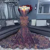 Vestidos de fiesta largos brillantes 2023 Sexy estilo sirena lentejuelas mujeres africanas chicas negras Gala celebridad fiesta de noche vestidos de noche 220o