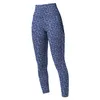 LL Leopard Align Leggings Pantalon de yoga Pantalon de survêtement taille haute pour femme Cheetah Polyamide Sports au sol Fitness Neuvième pantalon serré 21858