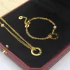 Bracciale a doppio strato Collana di gioielli di design con diamanti Gioielli di lusso Gioielli da donna con placca in oro Catena in acciaio al titanio CYG2391321-6