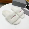 حذاء Dupe AAAAA Designer Slippers الصوف صندل دافئ شريحة شريحة النعال النعمة رائحة فروي شرائح الصنفرة