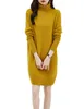 Basic Casual Dresses EU Size Womens Turtleneck Sweater 100% Merino Wool Vintage Dress Fall Winter Warm Long Sleeve Knitted Mini Skirts 230914