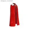 Women's Cape Halloween King Cosplay Cloak Queen Costume Masquerade Cape Prince Princess Robe Christmas Party Adult And Kid's Cloak L230914