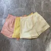 Shorts pour femmes 2023 Femmes élégantes respirant lin piste bureau dame chic côté bouton poches lâche taille haute pantalon court streetwear