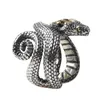 Блестящее кольцо со змеиной раной для женщин, серебряное кольцо в форме змеи, регулируемые кольца, модные свадебные вечерние ювелирные изделия, подарок